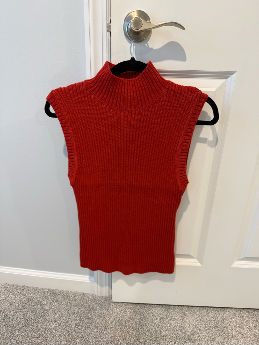 Karen Kane Rosy Rebel Turtleneck Tank Tomato Size Small NWT